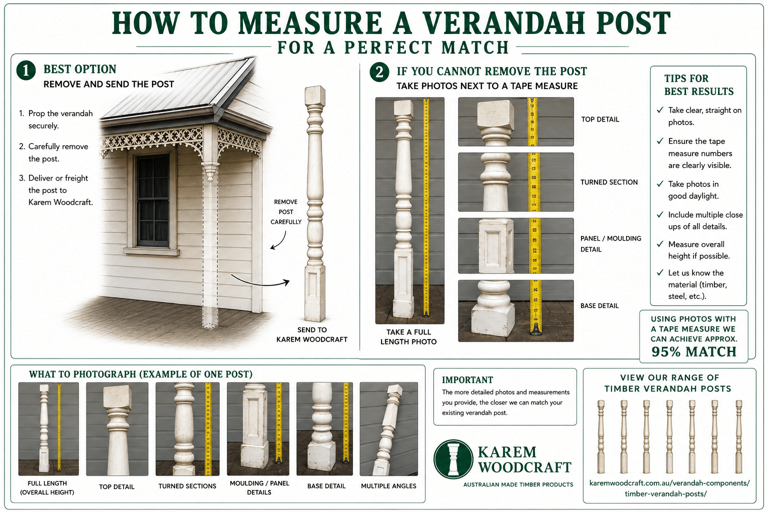 How to Measure an Existing Verandah Post for a Match