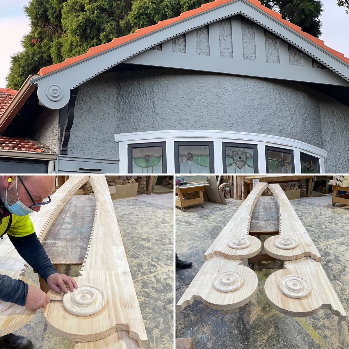 Timber finials