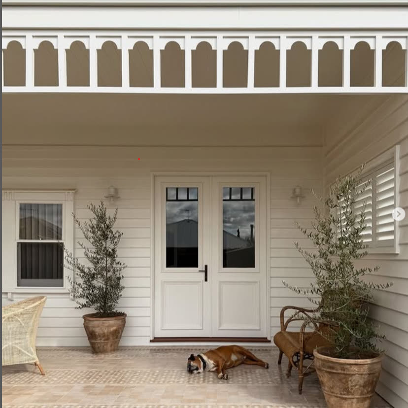 Outdoor timber fretwork on a heritage verandah