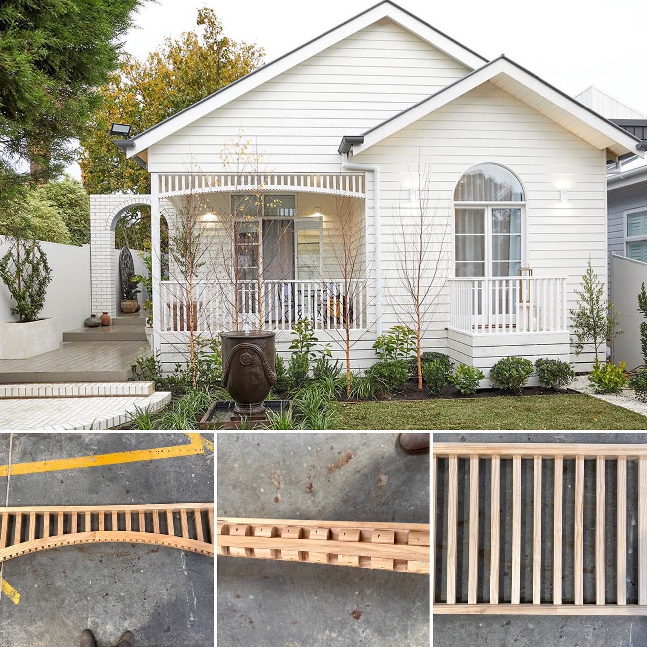 Outdoor timber fretwork on a period cottage