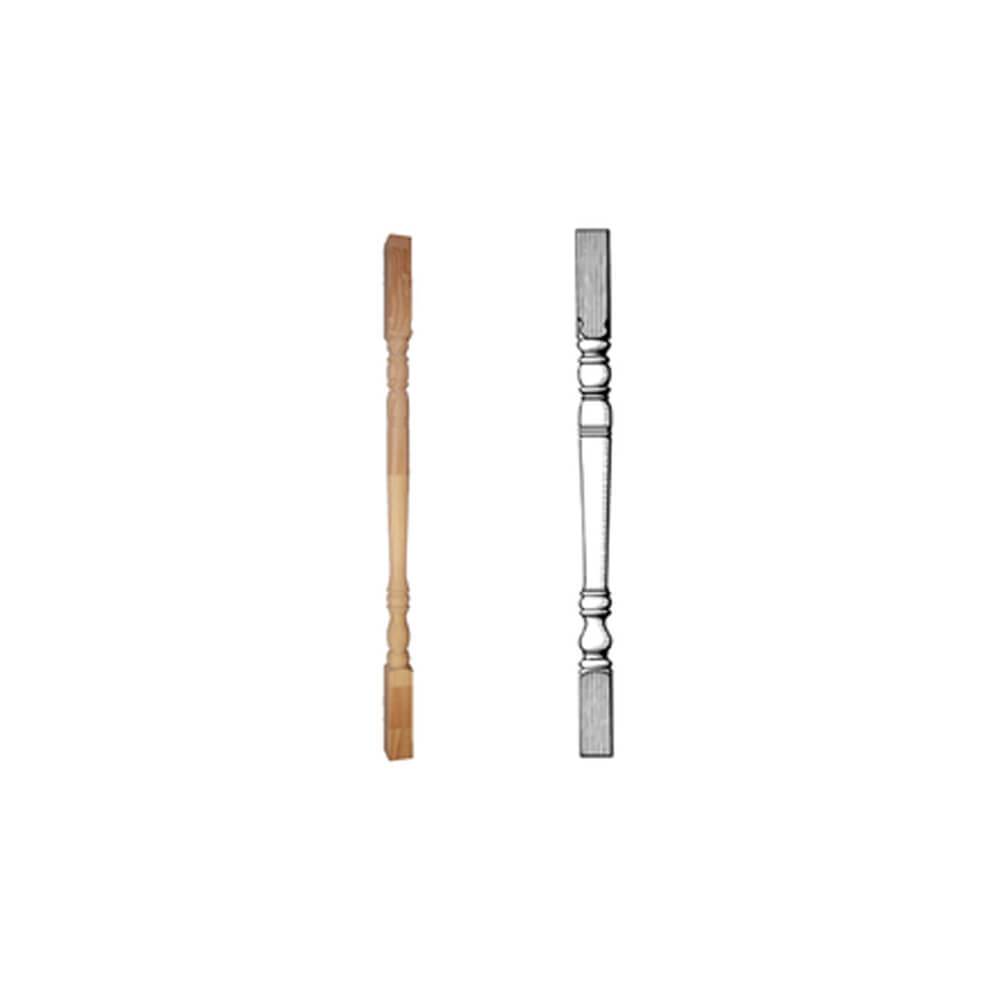 Timber Verandah Posts - V1 - Turned Post